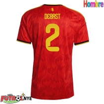 Camiseta Bélgica Zeno Debast #2 Primera Equipación Mundial 2026 manga corta